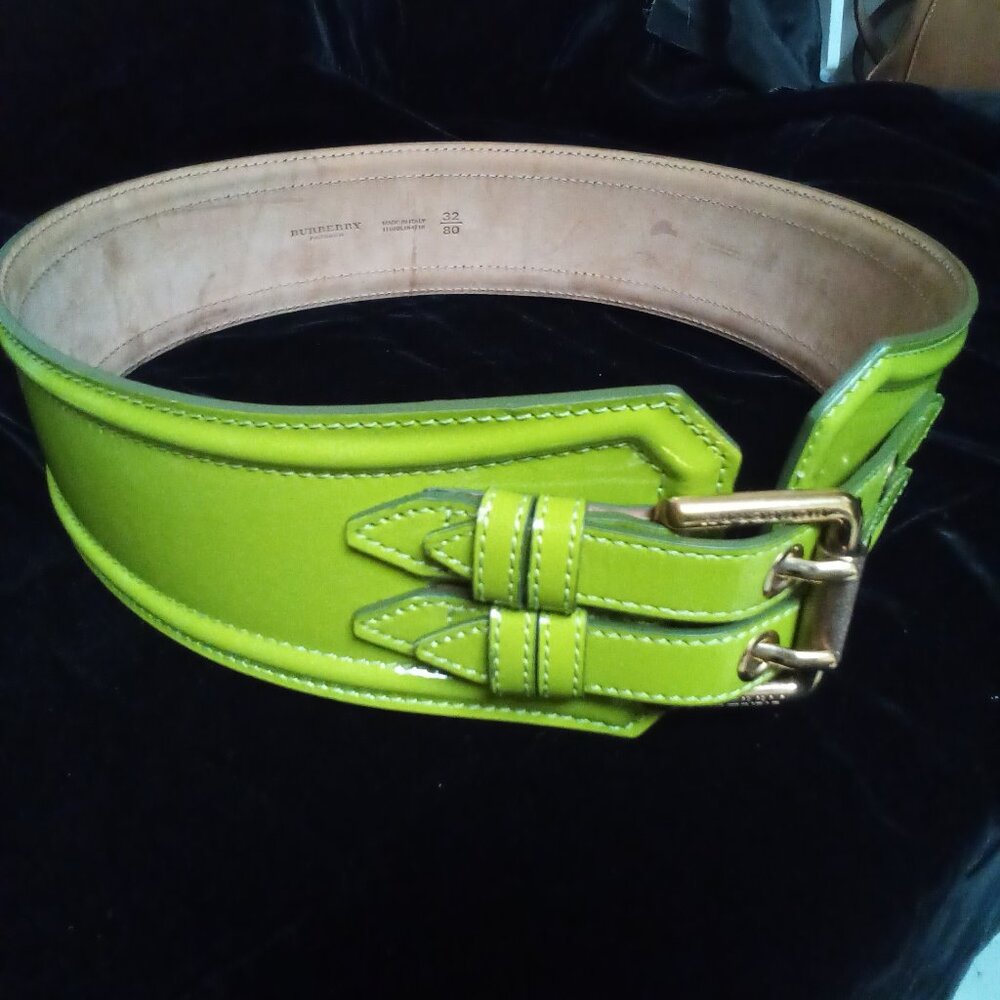 Green Burberry Belt size 32